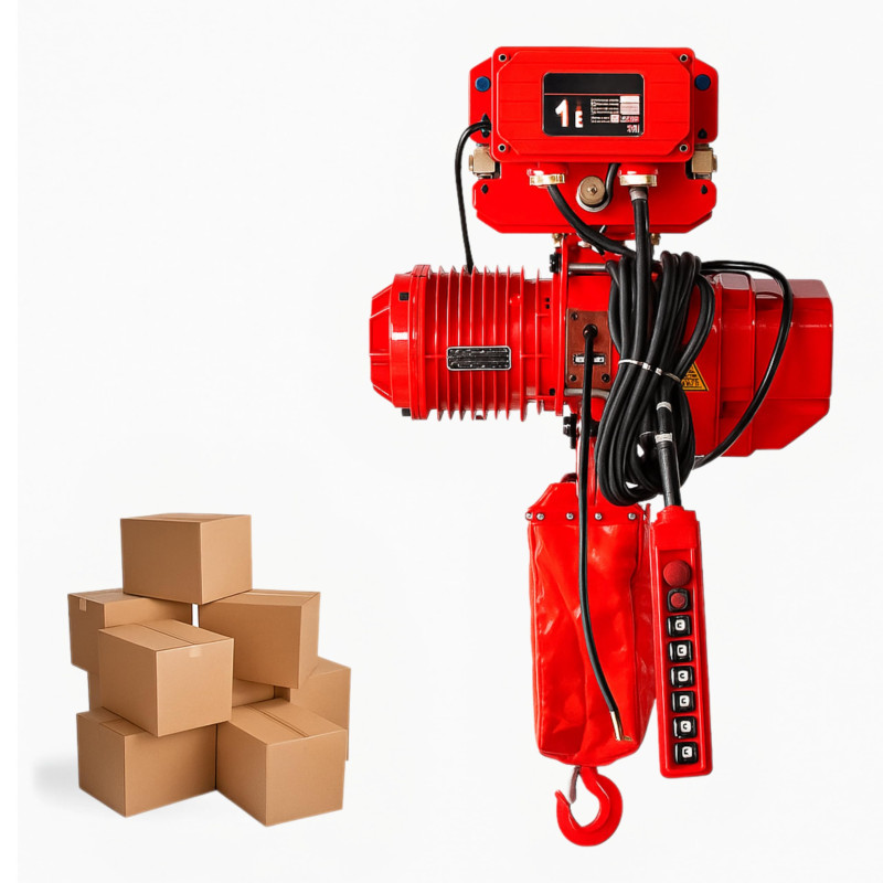 IND FIRST CHOICE 1 Ton Electric Chain Hoist with Motorized Trolley | 2HP Three Phase Motor | 6 Meter Lift | Single Fall | 10mm Load Chain | Heavy-Duty Industrial Lifting Hoist (1 TON 6 MTR 2 HP)