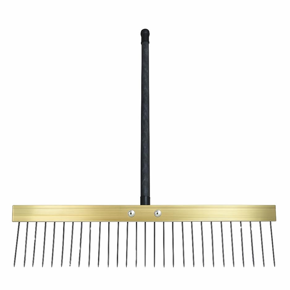 IND FIRST CHOICE Concrete Texture Brush | Heavy-Duty Bristles | Aluminium Handle | Surface Finishing Tool for Concrete Texturing & Anti-Skid Finishing