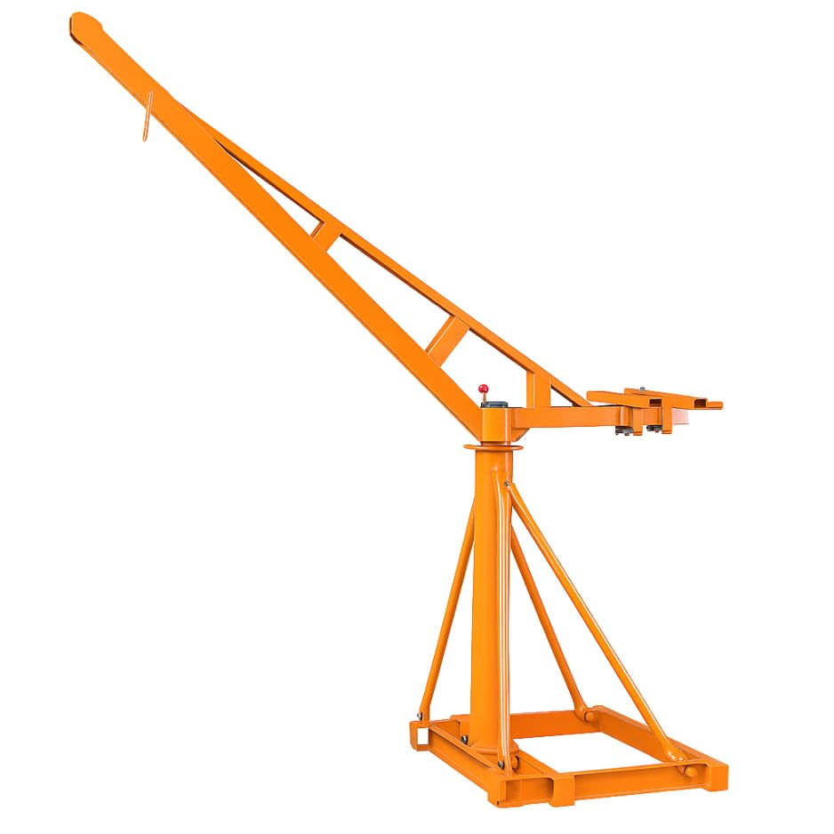 IND FIRST CHOICE Mini Construction Crane | 360° Rotating Boom | Portable Material Lifting Machine for Construction | 65 Kg Frame | Heavy-Duty Industrial Lifting Equipment