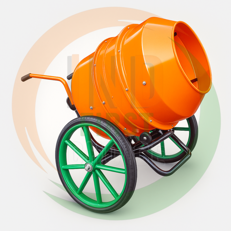 IND FIRST CHOICE Concrete Mixer Machine | 350 LTR Capacity | Heavy-Duty Cement Mixing Drum for Construction | Multiple Sizes & Power Options
