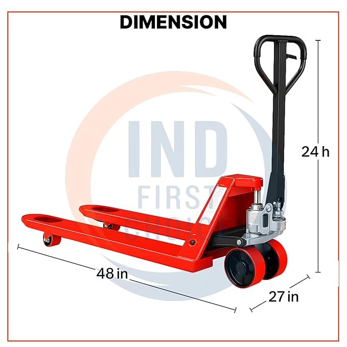 IND FIRST CHOICE 5.5 Ton Hydraulic Hand Pallet Truck | 1150×550 mm Fork Size | Heavy-Duty Nylon Wheels | Manual Pallet Jack for Warehouse & Industrial Use (5.5 TON Pallet Truck)