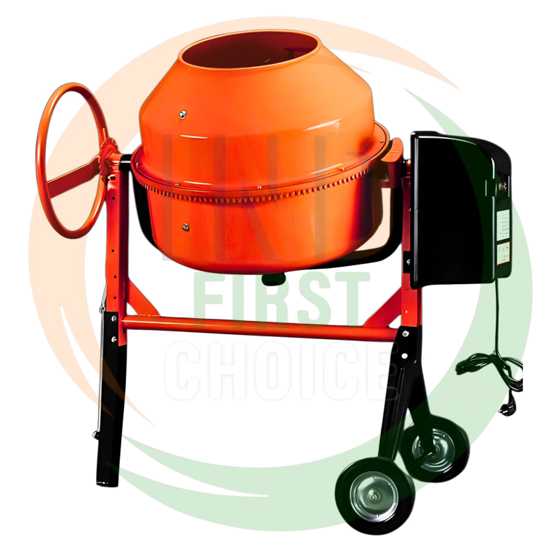 IND FIRST CHOICE Concrete Mixer Machine | 260 LTR Capacity | Heavy-Duty Cement Mixing Drum for Construction | Multiple Sizes & Power Options