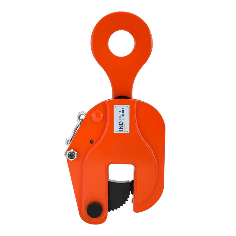 IND FIRST CHOICE Vertical Lifting Clamp, 1 Ton Capacity, G80 Alloy Steel, Heavy-Duty Plate Lifting Tool for Industrial Use (1 TON)